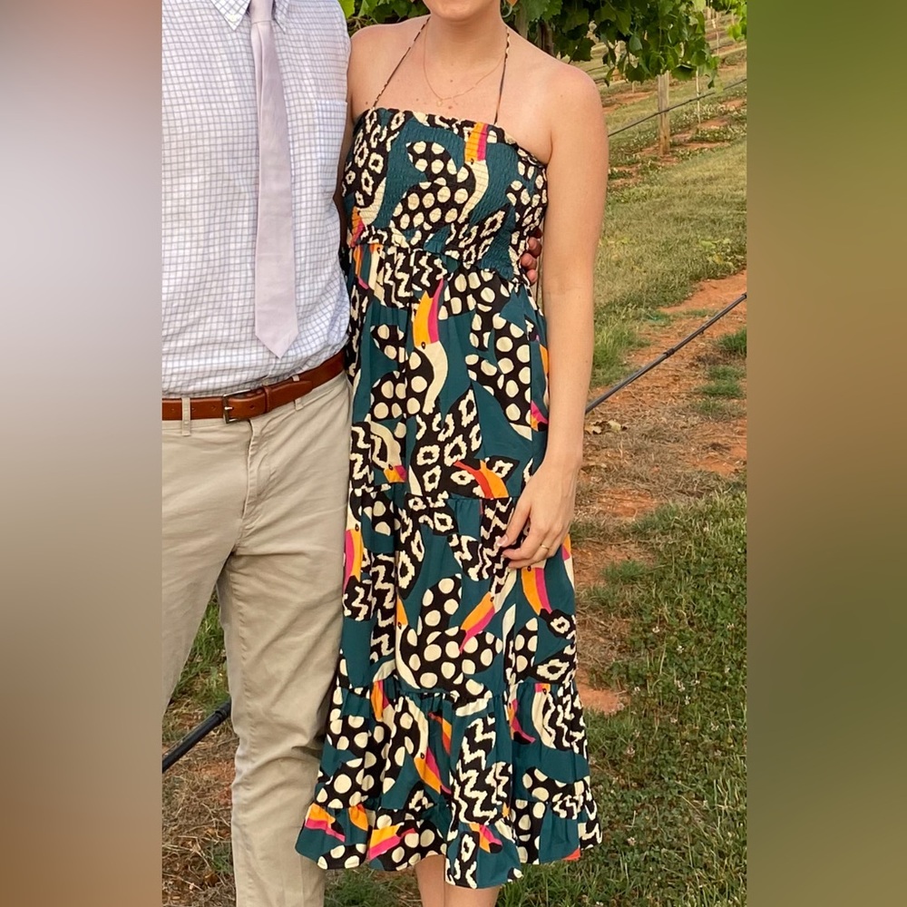 Farm Rio toucan midi dress